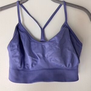 Gymshark Purple Sports Bra Racerback Moisture-Wicking